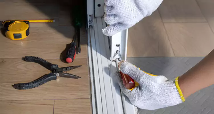 Backyard Sliding Door Track Repair in Deltona, FL